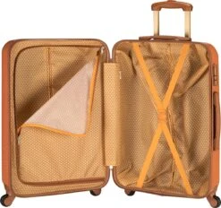 Princess Traveller Trendy Dots - Reiskoffer - Terra - M - 66cm -Optimaal Reisopslag Winkel 1200x1126 1