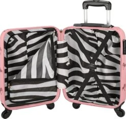 Princess Traveller Trendy Animal Collection - Handbagage Koffer - Zebra - Roze - 56cm -Optimaal Reisopslag Winkel 1200x1129 1