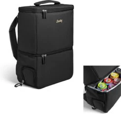 Standley SplitBag - Rugzak - Koeltas - Inclusief Koelelementen - Rugtas - Zwart - Met Handgel Sleutelhanger - Cadeau -Optimaal Reisopslag Winkel 1200x1133 5