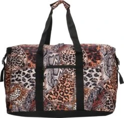 Enrico Benetti Safari Weekend Tas Ruime Sporttas Reistas Dierenprint Bruin -Optimaal Reisopslag Winkel 1200x1140 1