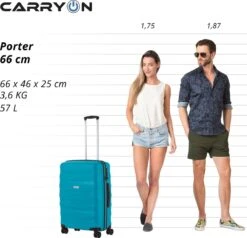 CarryOn Porter ® Reiskoffer - 66cm Trolley Met TSA-slot - OKOBAN Registratie - Groen -Optimaal Reisopslag Winkel 1200x1154 1