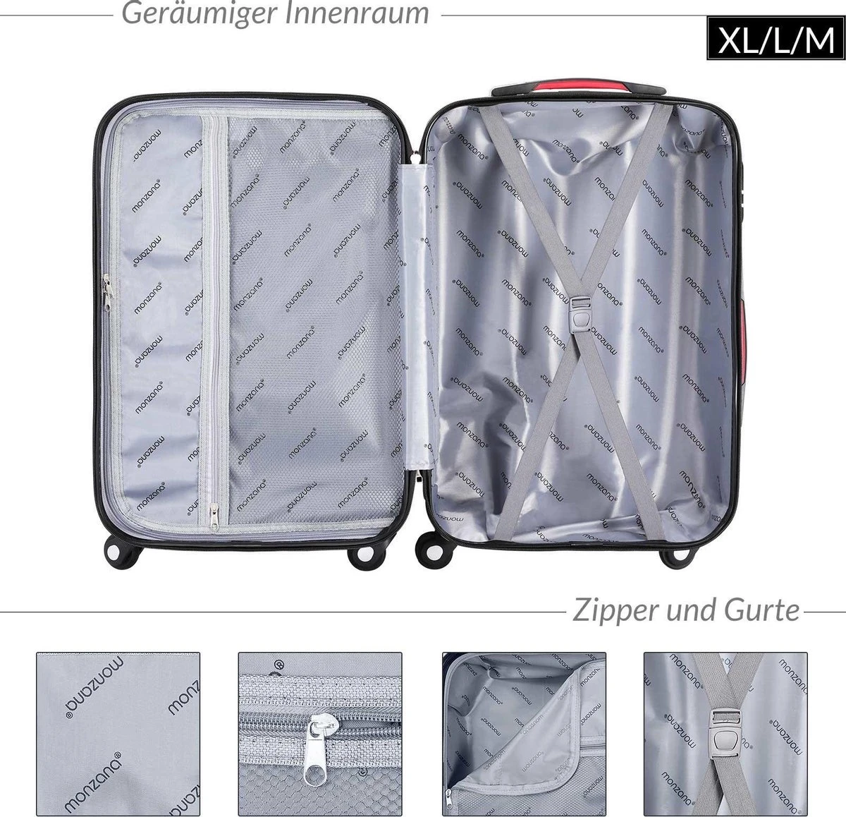 Monzana Hardcase Kofferset Baseline – 3 Stuks M/L/XL - Zwart Monzana Hardcase Kofferset Baseline – 3 Stuks M/L/XL - Zwart -Optimaal Reisopslag Winkel 1200x1158 4