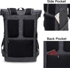 EverVanz Laptop Rugtas Vrouw & Man Roll Top Waterdicht Reizen Wandelen Rugzak Lichtgewicht Casual Dagrugzak Stijlvol Schooltas -Optimaal Reisopslag Winkel 1200x1168 3