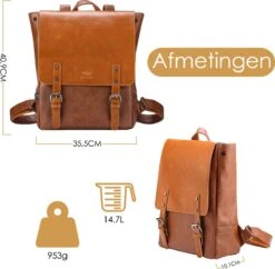 Behave Rugzak - Rugtas - Backpack - Laptoptas - Schooltas - 15 L - 15 Inch Laptop Tas - Bruin 8 Behave Rugzak - Rugtas - Backpack - Laptoptas - Schooltas - 15 L - 15 Inch Laptop Tas - Bruin -Optimaal Reisopslag Winkel 1200x1174 4