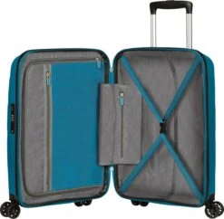 American Tourister Reiskoffer - Bon Air Dlx Spinner 55/20 Tsa (Handbagage) Seaport Blue -Optimaal Reisopslag Winkel 1200x1176 1