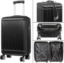 Travelsuitcase - Parma- Ruimbagage Reiskoffer - Polycarbonaat- Zwart - Hoogglans - Maat L / 93 Liter -Optimaal Reisopslag Winkel 1200x1178 4