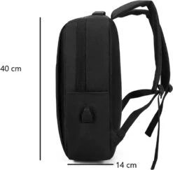 Manks Zwarte Minimalistisch Laptop Rugzak - 20 Liter - Rugzak Met Laptopvak Voor Naar School Of Werk - Geschikt Tot 15.6 Inch Laptops | Gerecycled Polyester 2 Manks Zwarte Minimalistisch Laptop Rugzak - 20 Liter - Rugzak Met Laptopvak Voor Naar School Of Werk - Geschikt Tot 15.6 Inch Laptops | Gerecycled Polyester -Optimaal Reisopslag Winkel 1200x1179 5