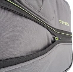 Travelite Basics Wheeled Duffle 70cm Expandable Grey/Green -Optimaal Reisopslag Winkel 1200x1186 3
