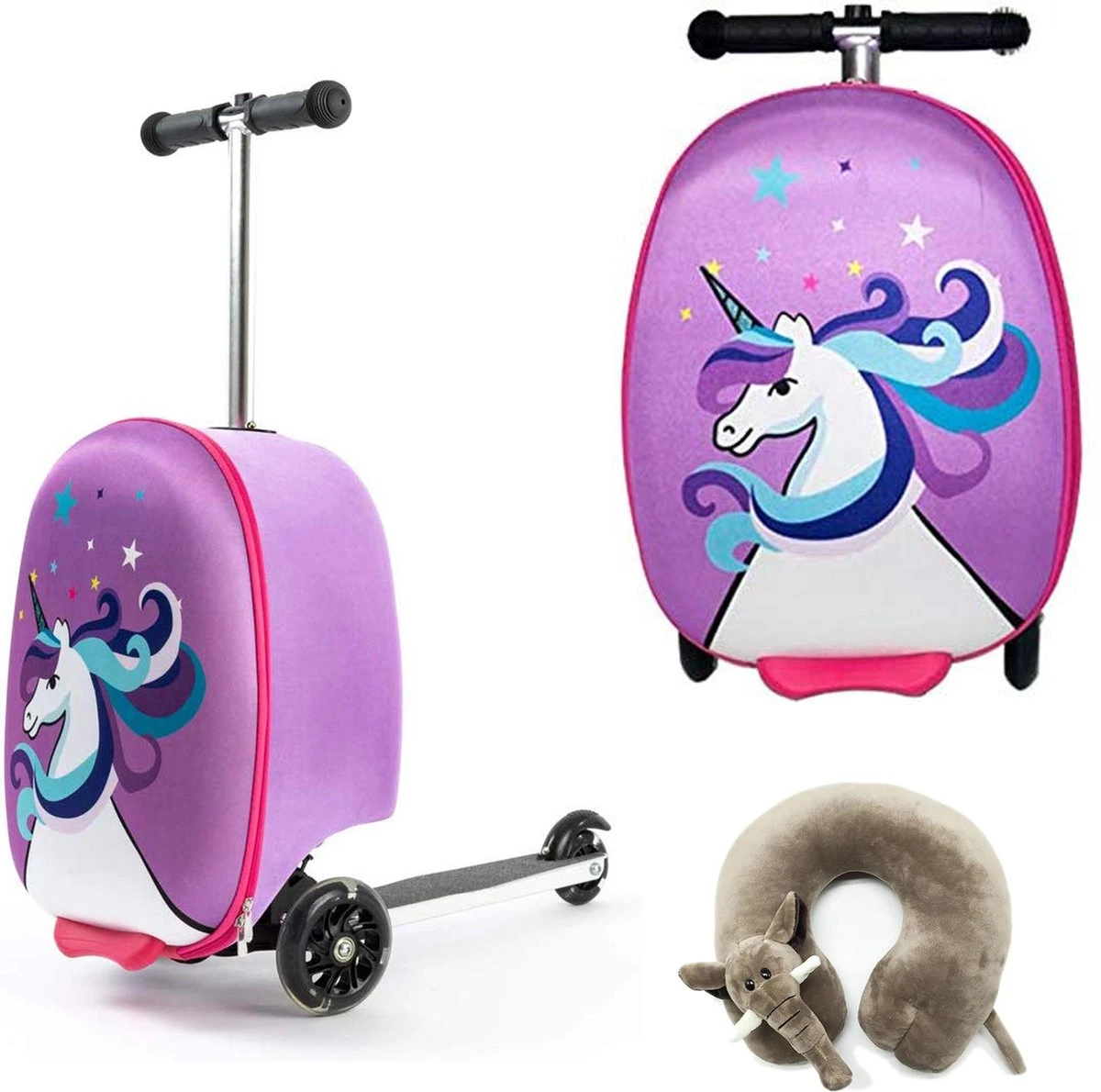 Kinderstep | Reiskoffer met wielen - FDBW - Koffer Kinderen | Paarse Eenhoorn | Step met 3 Wielen - Bouncy Box 50 kilo 40x20x25 cm + Nekkussen Vliegtuig Kinderstep | Reiskoffer Met Wielen - FDBW - Koffer Kinderen | Paarse Eenhoorn | Step Met 3 Wielen - Bouncy Box 50 Kilo 40x20x25 Cm + Nekkussen Vliegtuig -Optimaal Reisopslag Winkel 1200x1190 2