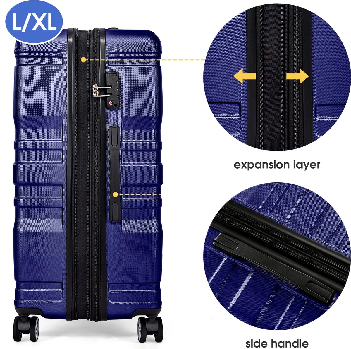 Merax 3-delig Kofferset met TSA Slot - Trolleyset ABS 40L, 70L & 110 Liter - Blauw Merax 3-delig Kofferset Met TSA Slot - Trolleyset ABS 40L, 70L & 110 Liter - Blauw -Optimaal Reisopslag Winkel 1200x1192 1