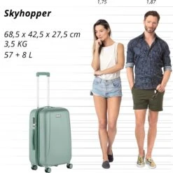 CarryOn Skyhopper Reiskoffer - 68.5cm TSA Trolley Met Expander En OKOBAN - Olijf -Optimaal Reisopslag Winkel 1200x1194 3