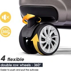 Merax 3-delig Kofferset Met TSA Slot - Trolleyset ABS 40L, 70L & 110 Liter - Grijs -Optimaal Reisopslag Winkel 1200x1195