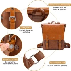 Behave Rugzak - Rugtas - Backpack - Laptoptas - Schooltas - 15 L - 15 Inch Laptop Tas - Bruin 6 Behave Rugzak - Rugtas - Backpack - Laptoptas - Schooltas - 15 L - 15 Inch Laptop Tas - Bruin -Optimaal Reisopslag Winkel 1200x1196 11