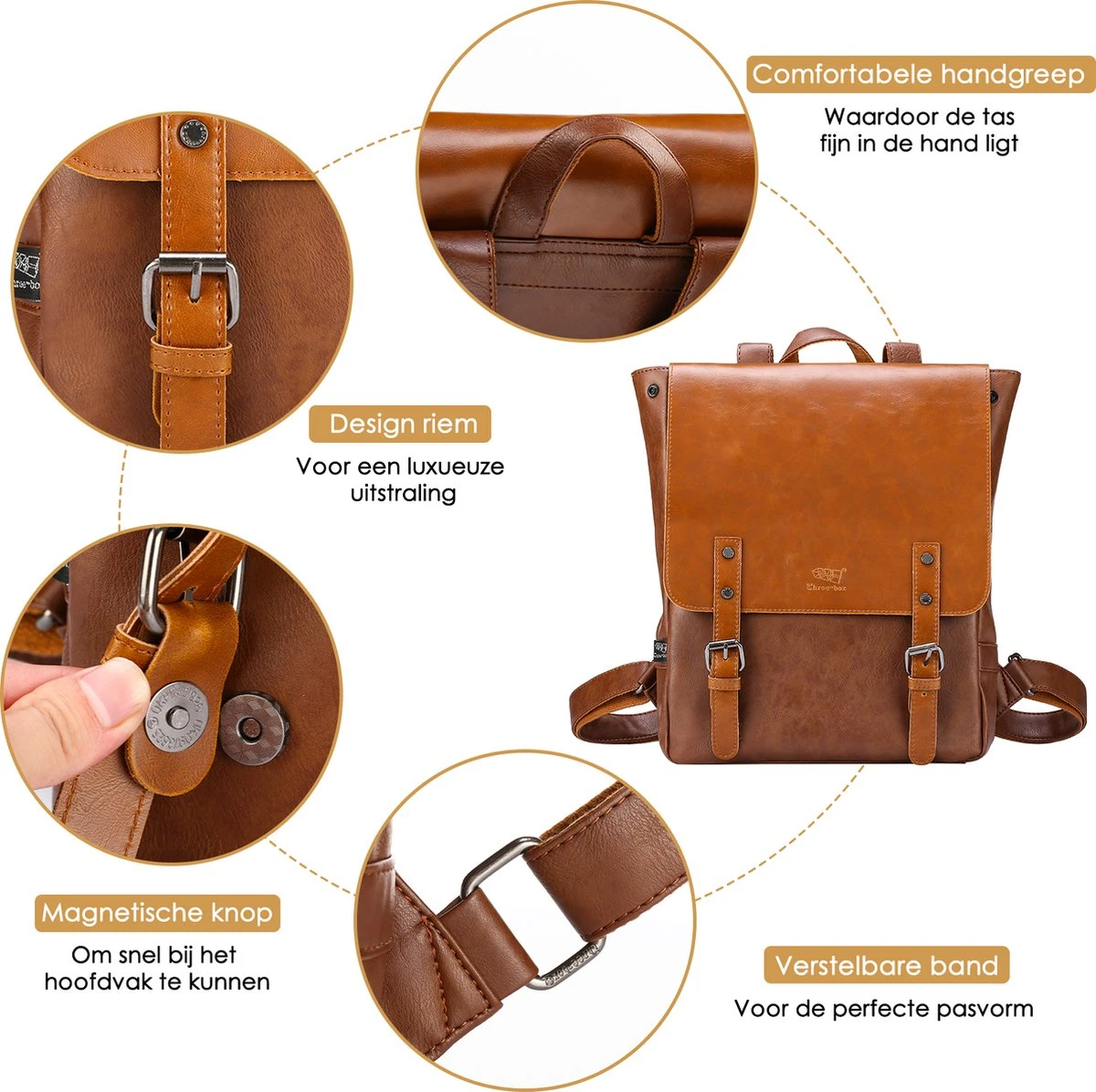 Behave Rugzak - Rugtas - Backpack - Laptoptas - Schooltas - 15 L - 15 Inch Laptop Tas - Bruin Behave Rugzak - Rugtas - Backpack - Laptoptas - Schooltas - 15 L - 15 Inch Laptop Tas - Bruin -Optimaal Reisopslag Winkel 1200x1196 11