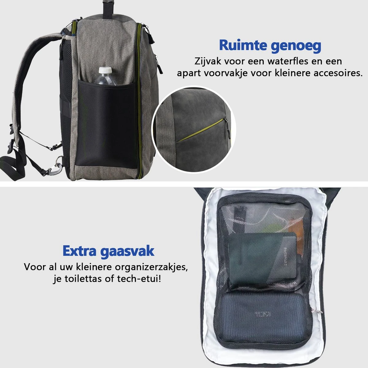 CabinMax Manhatten – Handbagage 20L – Rugzak – Schooltas - 40x20x25 cm – Compact Reistas – Lichtgewicht – Grijs/Geel CabinMax Manhatten – Handbagage 20L – Rugzak – Schooltas - 40x20x25 Cm – Compact Reistas – Lichtgewicht – Grijs/Geel -Optimaal Reisopslag Winkel 1200x1199 11