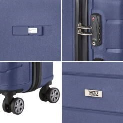 TravelZ Big Bars Kofferset - Trolleyset TSA 2-delig - Handbagage En Groot - Blauw -Optimaal Reisopslag Winkel 1200x1200 1020