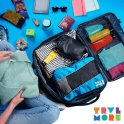 TRVLMORE Reistas - Rugzak - Handbagage Weekendtas - Backpack - Waterafstotend - 40L - Zwart -Optimaal Reisopslag Winkel 1200x1200 1133