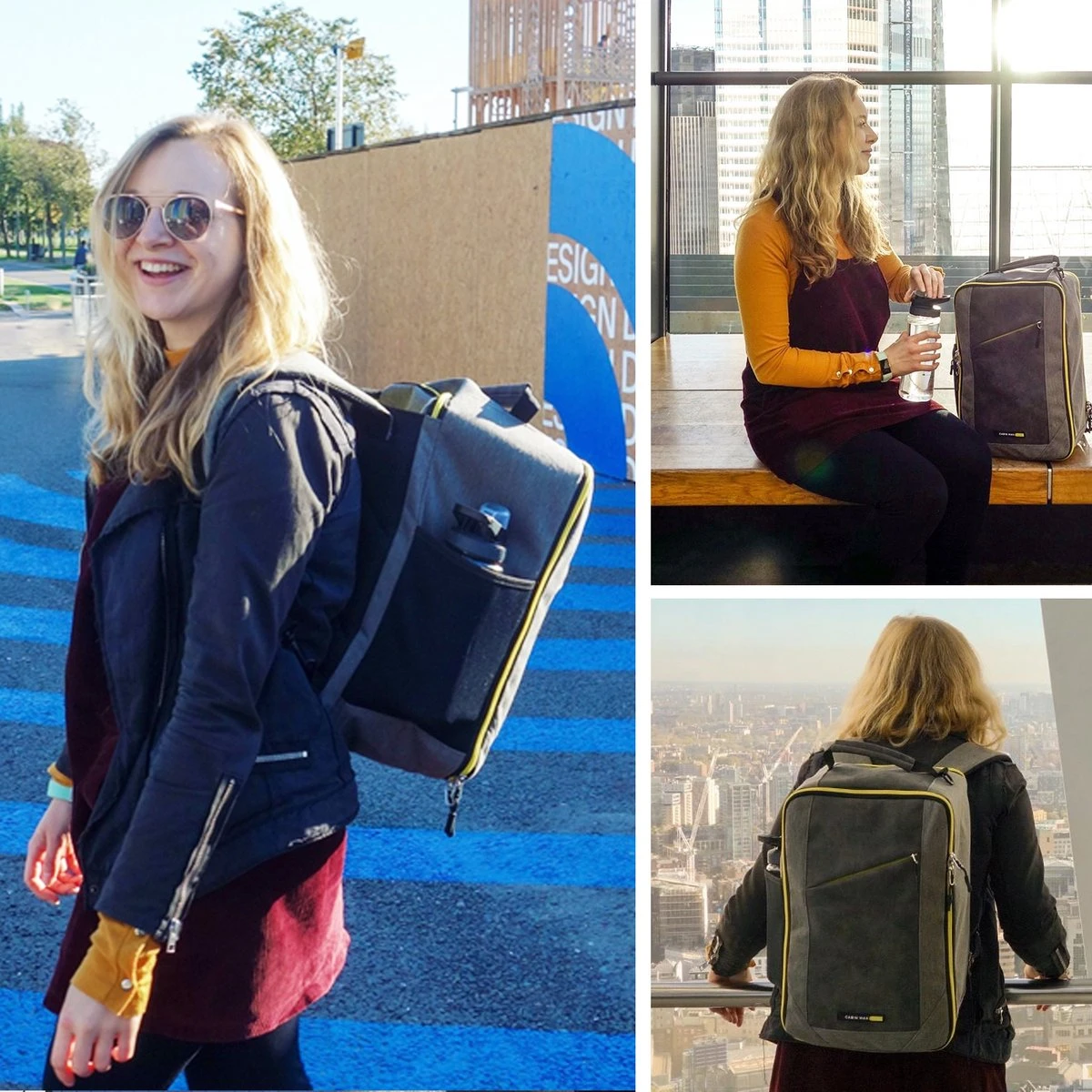 CabinMax Manhatten – Handbagage 20L – Rugzak – Schooltas - 40x20x25 cm – Compact Reistas – Lichtgewicht – Grijs/Geel CabinMax Manhatten – Handbagage 20L – Rugzak – Schooltas - 40x20x25 Cm – Compact Reistas – Lichtgewicht – Grijs/Geel -Optimaal Reisopslag Winkel 1200x1200 1166