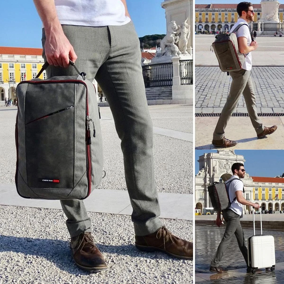 CabinMax Manhatten – Handbagage 20L – Rugzak – Schooltas - 40x20x25 cm – Compact Reistas – Lichtgewicht – Grijs/Geel CabinMax Manhatten – Handbagage 20L – Rugzak – Schooltas - 40x20x25 Cm – Compact Reistas – Lichtgewicht – Grijs/Geel -Optimaal Reisopslag Winkel 1200x1200 1167