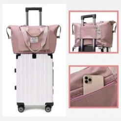 Bella's Shop® - Grote Reistas - Reistas - Opvouwbare Tas - Weekend Tas - Waterdicht - Sporttas - Schoudertas - Zwart -Optimaal Reisopslag Winkel 1200x1200 1253