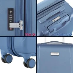 CarryOn Skyhopper Handbagage Koffer 55cm – TSA-slot – Okoban Registratie – Blauw -Optimaal Reisopslag Winkel 1200x1200 160