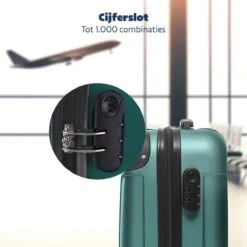 TRVLMORE Koffer - Handbagage - 54x36x20cm - 38L - Donkergroen -Optimaal Reisopslag Winkel 1200x1200 163