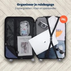 TRVLMORE Koffer - Handbagage - 54x36x20cm - 38L - Donkergroen -Optimaal Reisopslag Winkel 1200x1200 164