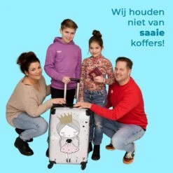 NoBoringSuitcases.com® Koffer Groot - Prinses - Bloemen - Kroon - Meisje - Sterren - Trolley Koffer Met TSA-slot - Met Wielen - 90 Liter - Reiskoffer - 66 Cm -Optimaal Reisopslag Winkel 1200x1200 21
