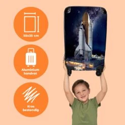 NoBoringSuitcases.com® Koffer - Ruimte - Spaceshuttle - Raket - Jongens - Past Binnen 55x40x20 Cm En 55x35x25 Cm - Handbagage - Trolley - Fotokoffer - Cabin Size - Print -Optimaal Reisopslag Winkel 1200x1200 217