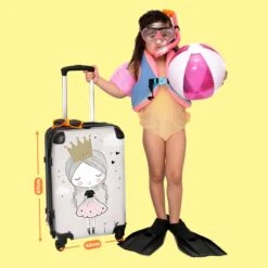NoBoringSuitcases.com® Koffer Groot - Prinses - Bloemen - Kroon - Meisje - Sterren - Trolley Koffer Met TSA-slot - Met Wielen - 90 Liter - Reiskoffer - 66 Cm -Optimaal Reisopslag Winkel 1200x1200 22