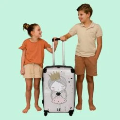 NoBoringSuitcases.com® Koffer Groot - Prinses - Bloemen - Kroon - Meisje - Sterren - Trolley Koffer Met TSA-slot - Met Wielen - 90 Liter - Reiskoffer - 66 Cm -Optimaal Reisopslag Winkel 1200x1200 23