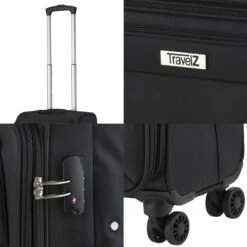 Travelz Softspinner TSA Reiskoffer 67cm - Zachte Reiskoffer Met Expander - Zwart -Optimaal Reisopslag Winkel 1200x1200 29