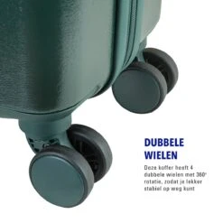 Princess Traveller Harlem - Handbaggage Koffer - Groen - S - 55cm -Optimaal Reisopslag Winkel 1200x1200 313