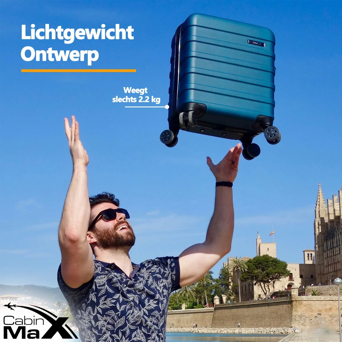 CabinMax Handbagage Koffer - Trolley 30L - Harde Reiskoffer - 45x36x20cm - Lichtgewicht - Groot Capaciteit - Endless Sea CabinMax Handbagage Koffer - Trolley 30L - Harde Reiskoffer - 45x36x20cm - Lichtgewicht - Groot Capaciteit - Endless Sea -Optimaal Reisopslag Winkel 1200x1200 376