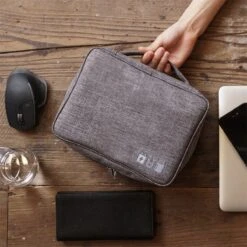 Travelorganizer Electronica Grijs - Reis Organiser Oplader - Opberger Vakantie / Travel - Reisorganizer -Optimaal Reisopslag Winkel 1200x1200 406