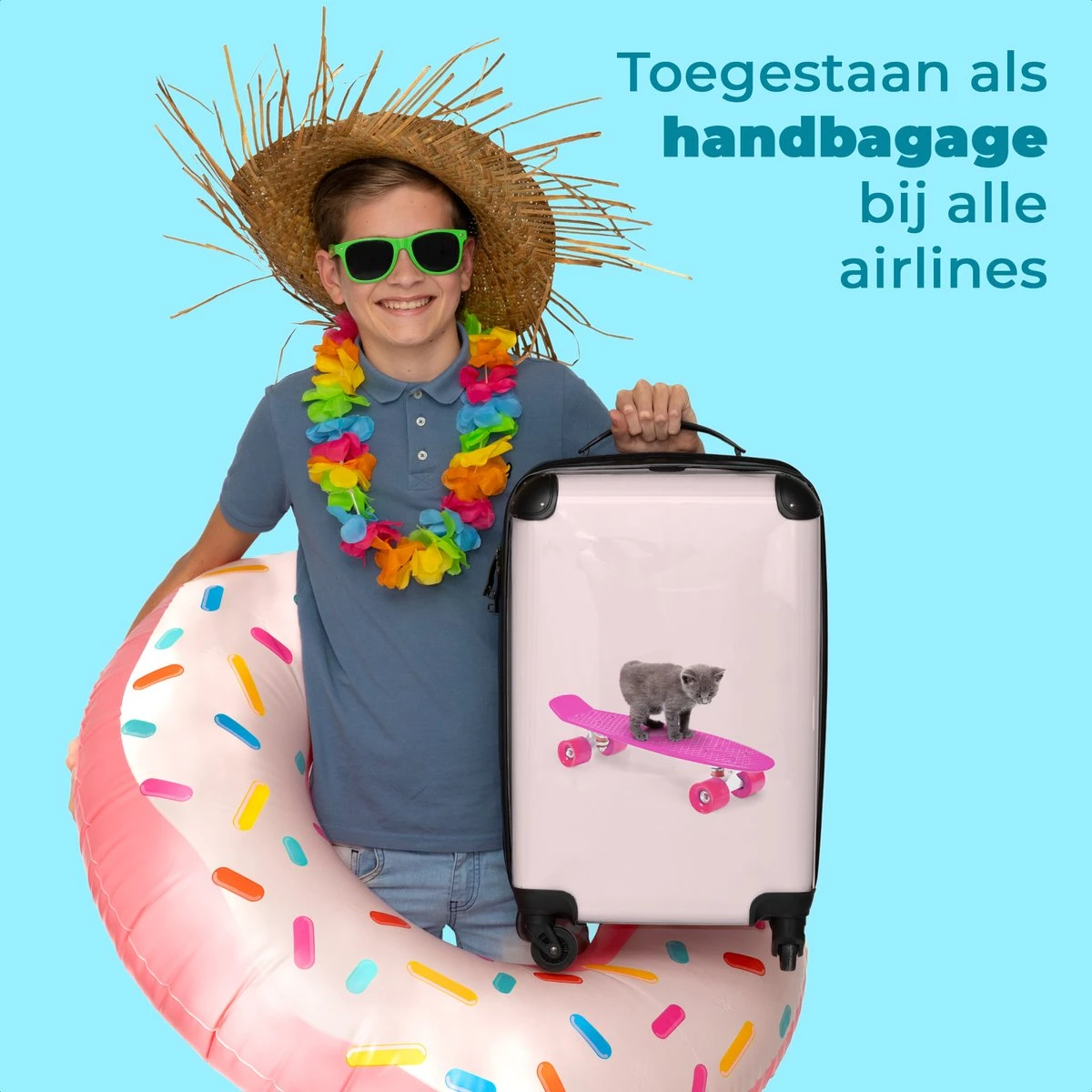 NoBoringSuitcases.com® Kinderkoffer - Handbagage kinderen - Kitten - Skateboard - Roze - Meisjes - Kinderen - Trollet op wieltjes - Past binnen 55x40x20 cm en 55x35x25 cm - Koffer meisje NoBoringSuitcases.com® Kinderkoffer - Handbagage Kinderen - Kitten - Skateboard - Roze - Meisjes - Kinderen - Trollet Op Wieltjes - Past Binnen 55x40x20 Cm En 55x35x25 Cm - Koffer Meisje -Optimaal Reisopslag Winkel 1200x1200 430