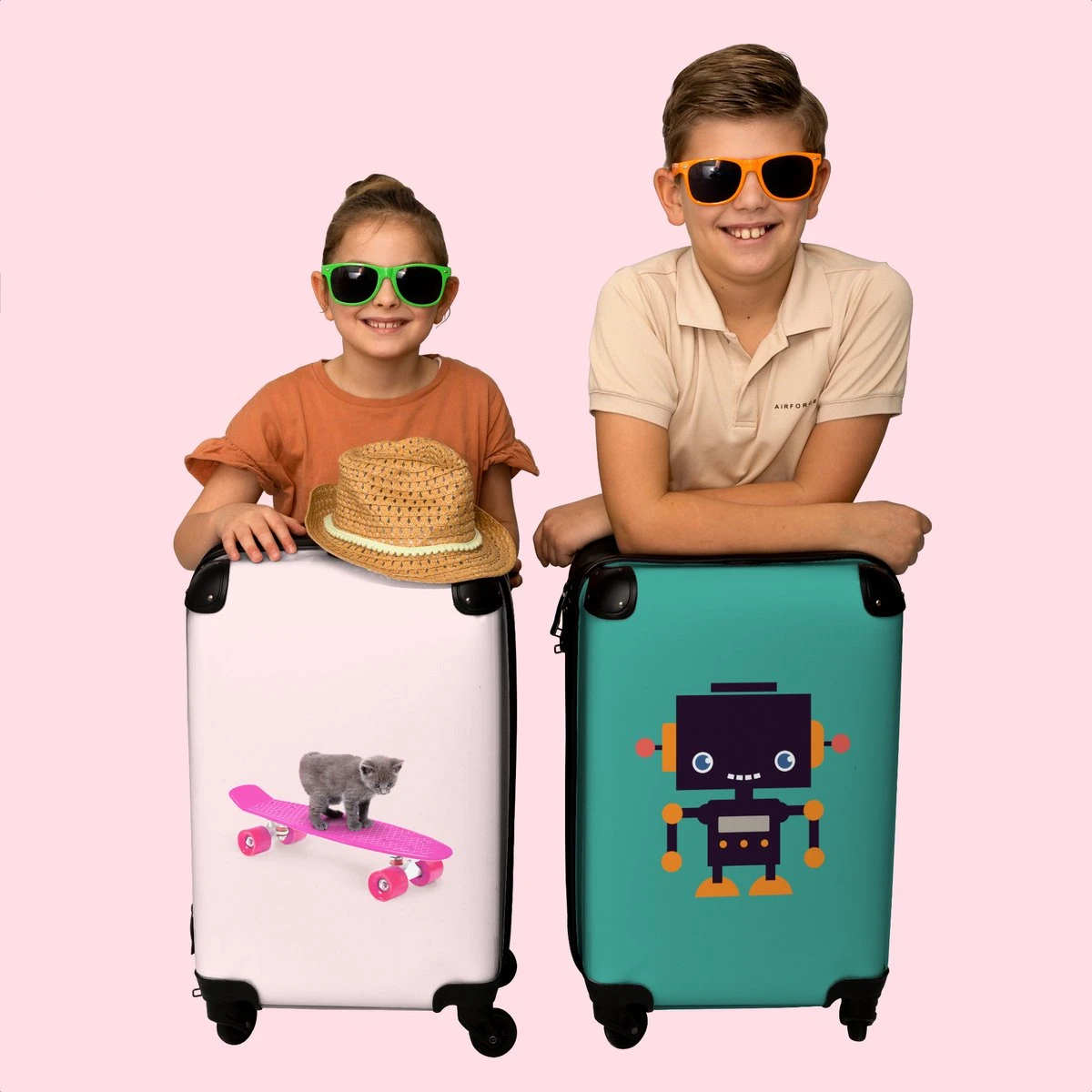 NoBoringSuitcases.com® Kinderkoffer - Handbagage kinderen - Kitten - Skateboard - Roze - Meisjes - Kinderen - Trollet op wieltjes - Past binnen 55x40x20 cm en 55x35x25 cm - Koffer meisje NoBoringSuitcases.com® Kinderkoffer - Handbagage Kinderen - Kitten - Skateboard - Roze - Meisjes - Kinderen - Trollet Op Wieltjes - Past Binnen 55x40x20 Cm En 55x35x25 Cm - Koffer Meisje -Optimaal Reisopslag Winkel 1200x1200 432