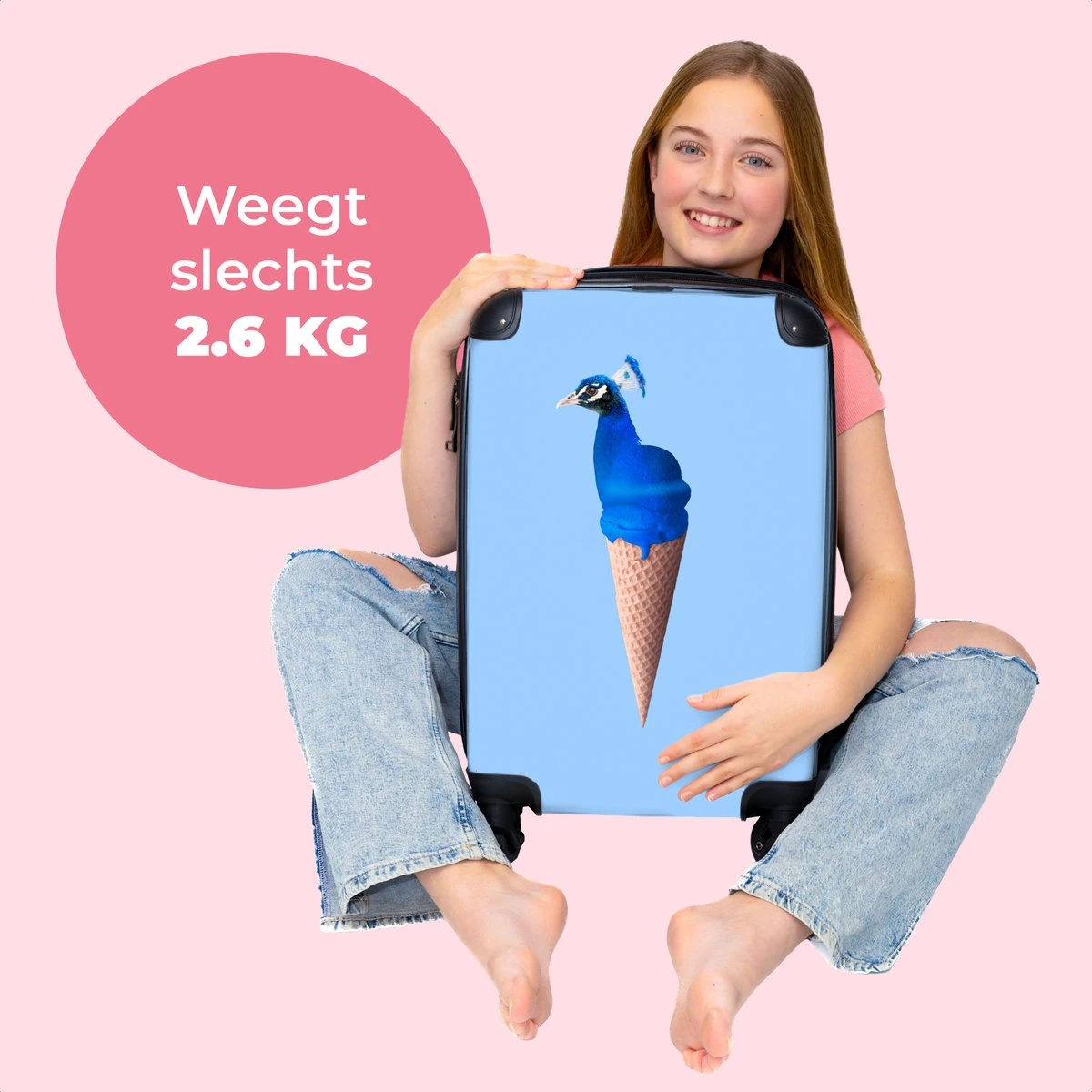 NoBoringSuitcases.com® Koffer - Reiskoffer met wielen - Pauw - IJshoorntjes - Blauw - IJs - Vogel - Handbagage trolley - Past binnen 55x40x20 cm en 55x35x25 cm - Fotokoffer NoBoringSuitcases.com® Koffer - Reiskoffer Met Wielen - Pauw - IJshoorntjes - Blauw - IJs - Vogel - Handbagage Trolley - Past Binnen 55x40x20 Cm En 55x35x25 Cm - Fotokoffer -Optimaal Reisopslag Winkel 1200x1200 460