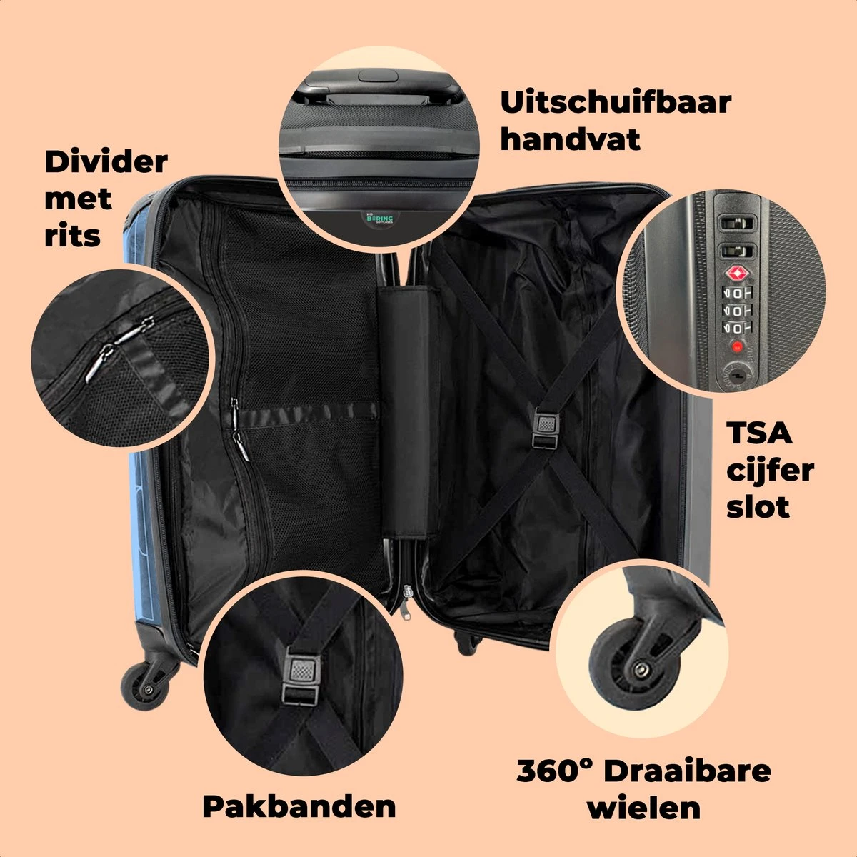 NoBoringSuitcases.com® Koffer - Reiskoffer met wielen - Pauw - IJshoorntjes - Blauw - IJs - Vogel - Handbagage trolley - Past binnen 55x40x20 cm en 55x35x25 cm - Fotokoffer NoBoringSuitcases.com® Koffer - Reiskoffer Met Wielen - Pauw - IJshoorntjes - Blauw - IJs - Vogel - Handbagage Trolley - Past Binnen 55x40x20 Cm En 55x35x25 Cm - Fotokoffer -Optimaal Reisopslag Winkel 1200x1200 462