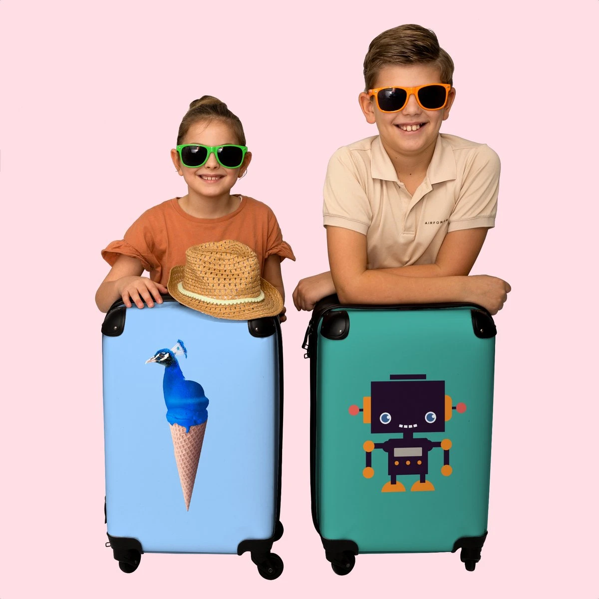 NoBoringSuitcases.com® Koffer - Reiskoffer met wielen - Pauw - IJshoorntjes - Blauw - IJs - Vogel - Handbagage trolley - Past binnen 55x40x20 cm en 55x35x25 cm - Fotokoffer NoBoringSuitcases.com® Koffer - Reiskoffer Met Wielen - Pauw - IJshoorntjes - Blauw - IJs - Vogel - Handbagage Trolley - Past Binnen 55x40x20 Cm En 55x35x25 Cm - Fotokoffer -Optimaal Reisopslag Winkel 1200x1200 465