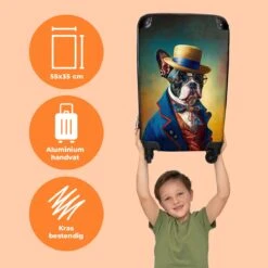 NoBoringSuitcases.com® Koffer - Hond - Kleding - Accessoires - Verf - Portret - Kinderen - Reiskoffer Met Wielen - Kinderkoffer - Fotokoffer - Past Binnen 55x40x20 Cm En 55x35x25 Cm - Trolley Handbagage Lichtgewicht -Optimaal Reisopslag Winkel 1200x1200 480