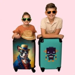 NoBoringSuitcases.com® Koffer - Hond - Kleding - Accessoires - Verf - Portret - Kinderen - Reiskoffer Met Wielen - Kinderkoffer - Fotokoffer - Past Binnen 55x40x20 Cm En 55x35x25 Cm - Trolley Handbagage Lichtgewicht -Optimaal Reisopslag Winkel 1200x1200 484