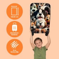 NoBoringSuitcases.com® Koffer - Hond - Dieren - Design - Bruin - Trolley Op Wieltjes - Handbagagekoffer - Past Binnen 55x40x20 Cm En 55x35x25 Cm - Reiskoffers - Fotokoffer -Optimaal Reisopslag Winkel 1200x1200 491