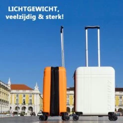 CabinMax Velocity Handbagage Koffer - Uitbreidbaar Trolley 44L - Harde Reiskoffer - 55x40x20/25 Cm - Lichtgewicht - Groot Capaciteit - Wit -Optimaal Reisopslag Winkel 1200x1200 52