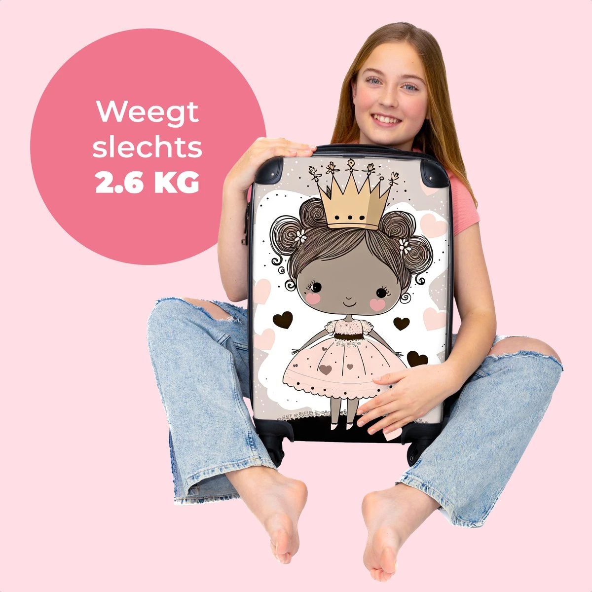 NoBoringSuitcases.com® Kinderkoffer - Trolley op wieltjes - Prinses - Hartjes - Kroon - Roze - Meisjes - Koffer meisje - Past binnen 55x40x20 cm en 55x35x25 cm - Reiskoffer - Fotokoffer NoBoringSuitcases.com® Kinderkoffer - Trolley Op Wieltjes - Prinses - Hartjes - Kroon - Roze - Meisjes - Koffer Meisje - Past Binnen 55x40x20 Cm En 55x35x25 Cm - Reiskoffer - Fotokoffer -Optimaal Reisopslag Winkel 1200x1200 522
