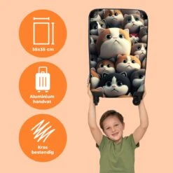 NoBoringSuitcases.com® Koffer - Handbagagekoffer - Kat - Dieren - Poes - Patronen - Trolley Op Wieltjes - Past Binnen 55x40x20 Cm En 55x35x25 Cm - Reiskoffers -Optimaal Reisopslag Winkel 1200x1200 532