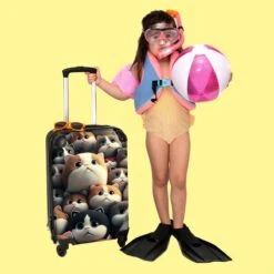 NoBoringSuitcases.com® Koffer - Handbagagekoffer - Kat - Dieren - Poes - Patronen - Trolley Op Wieltjes - Past Binnen 55x40x20 Cm En 55x35x25 Cm - Reiskoffers -Optimaal Reisopslag Winkel 1200x1200 535