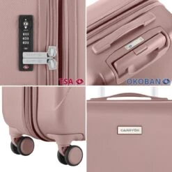 CarryOn Skyhopper Reiskoffer - 68.5cm TSA Trolley Met Expander En OKOBAN - Roze -Optimaal Reisopslag Winkel 1200x1200 566
