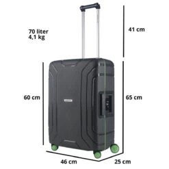 CarryOn Steward TSA Reiskoffer - 65cm Trolley Met Kliksloten - Dubbele Wielen - Donkergrijs -Optimaal Reisopslag Winkel 1200x1200 577