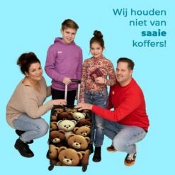 NoBoringSuitcases.com® Koffer Groot - Teddybeer - Knuffel - Bruin - Beer - Trolley Koffer Met TSA-slot - Met Wielen - 90 Liter - Reiskoffer - 66 Cm -Optimaal Reisopslag Winkel 1200x1200 647